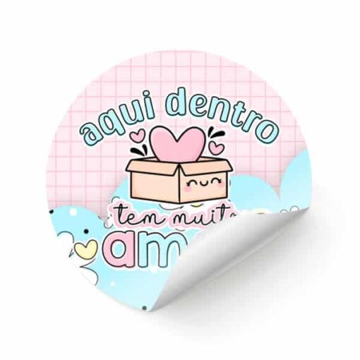 Adesivo Aqui dentro tem muito amor