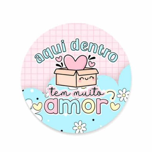 Adesivo Aqui dentro tem muito amor - Imagem 2