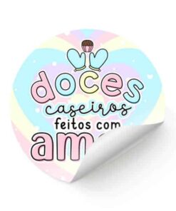 Adesivo Doces caseiros feitos com amor