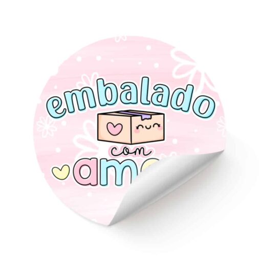 Adesivo Embalado com amor