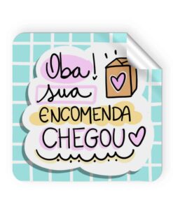 Etiqueta Oba! Sua encomenda chegou