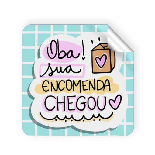 Etiqueta Oba! Sua encomenda chegou
