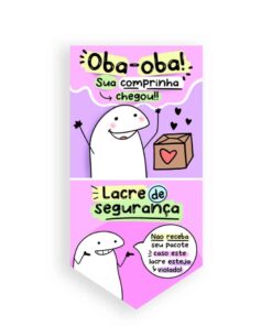 Adesivo lacre para embalagem Flork 8x4 - 255 unidades