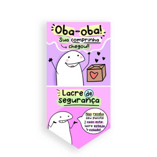Adesivo lacre para embalagem Flork 8x4 - 255 unidades