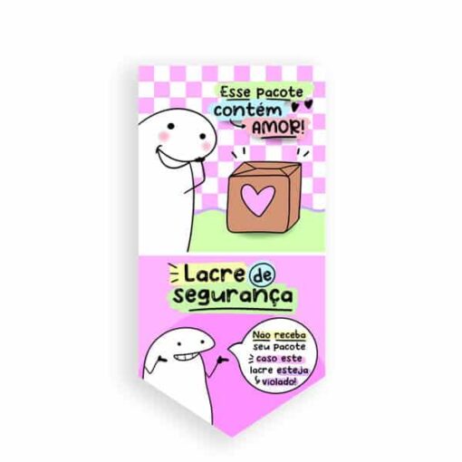 Adesivo lacre para embalagem Flork 8x4 - 255 unidades - M2
