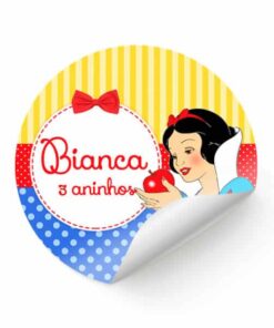 Adesivo personalizado branca de neve