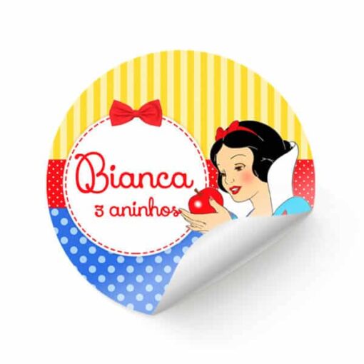 Adesivo personalizado branca de neve
