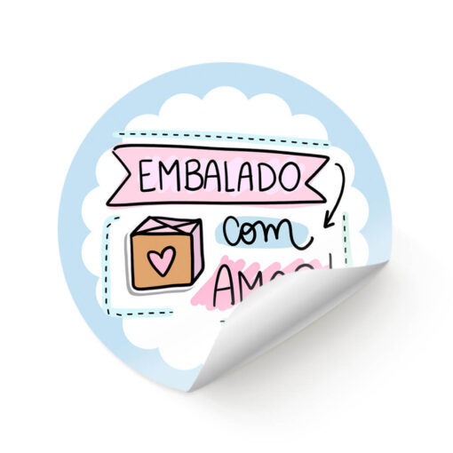 Adesivo Embalado com amor
