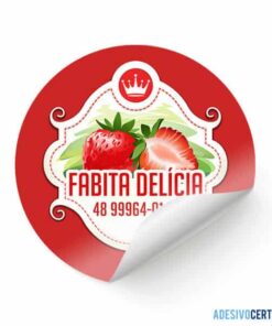 Adesivo para embalagem de Morango - AD5