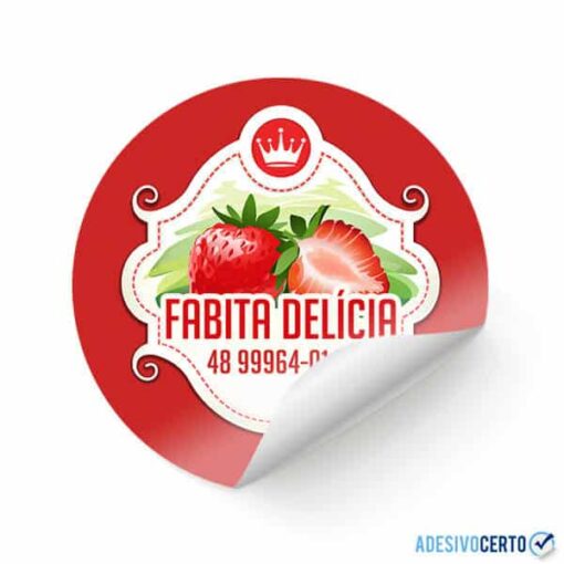 Adesivo para embalagem de Morango - AD5