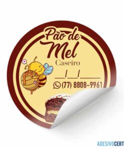 Adesivo para embalagem Pão de Mel AD1