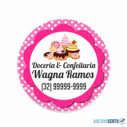 Adesivo para embalagem Doceria & Confeitaria - AD6 - Imagem 2
