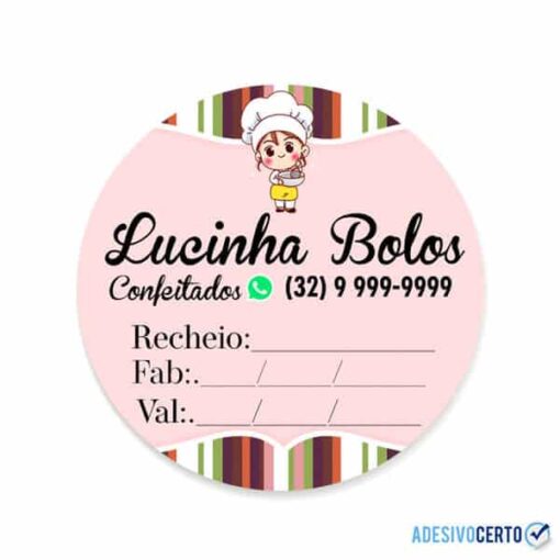Adesivo para embalagem Bolos AD3 - Imagem 2