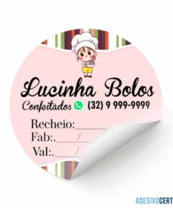 Adesivo para embalagem Bolos AD3