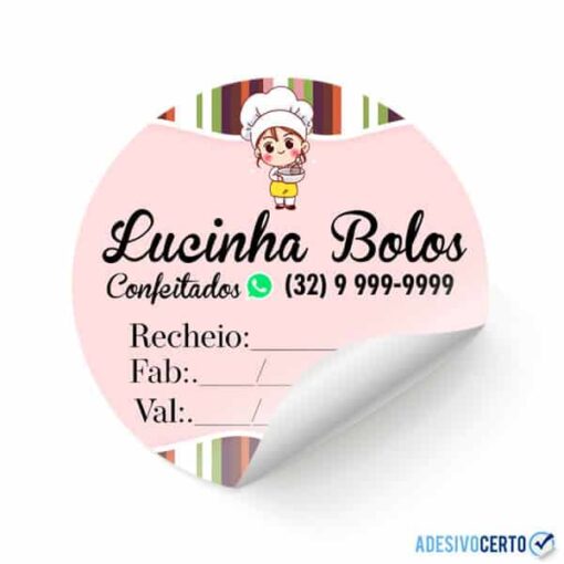 Adesivo para embalagem Bolos AD3