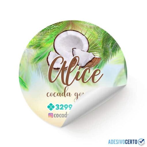 Adesivo para embalagem Cocada Gourmet - AD10