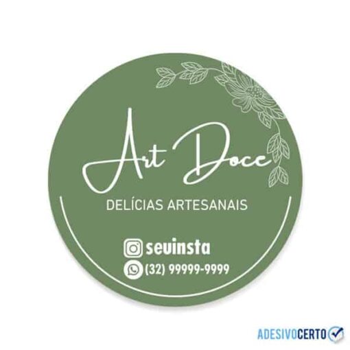 Adesivo para embalagem Delicias artesanais AD2 - Imagem 2