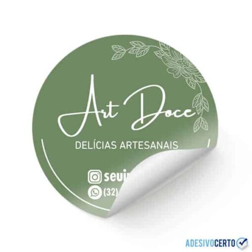 Adesivo para embalagem Delicias artesanais AD2