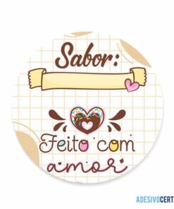 Adesivo para embalagem Feito com Amor Confeitaria - AD11