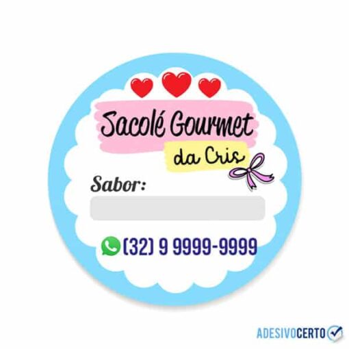 Adesivo para embalagem Sacolé, ChupChup, Geladinho - AD7 - Imagem 2